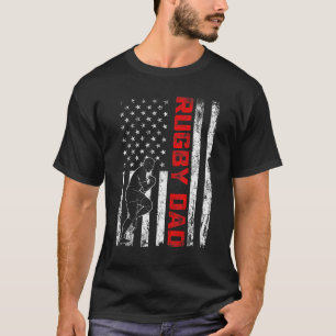 Mens New Dad erstes Mal Rugby Daddy Retro Amerikan T-Shirt