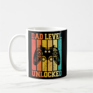 Mens New Dad Level Entsperrte Gaming Schwangerscha Kaffeetasse