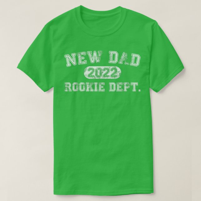 Mens New Dad Rookie Dept  T-Shirt (Design vorne)