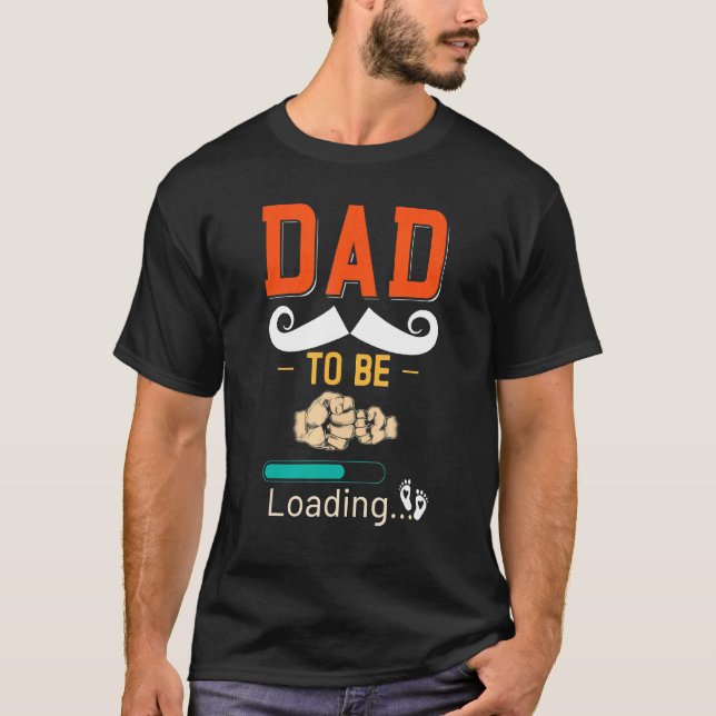 Mens New Dad to Be  Father Soon to Be Dad Pregnant T-Shirt (Vorderseite)