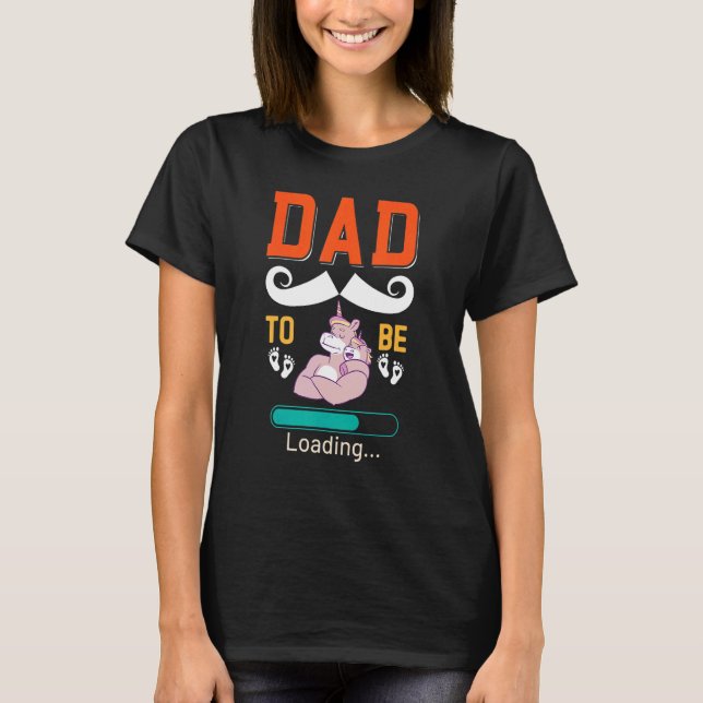 Mens New Dad to Be  Father Soon to Be Dad Pregnant T-Shirt (Vorderseite)