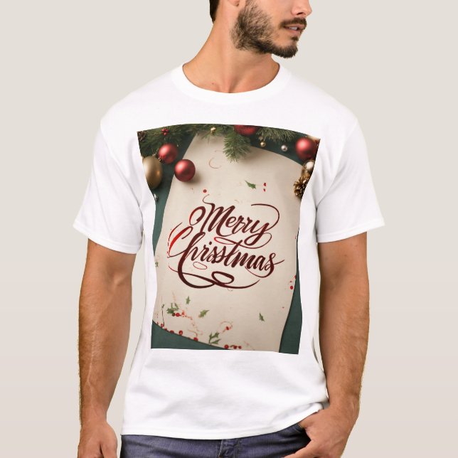 Mens New look Weihnachts-Hemden T-Shirt (Vorderseite)