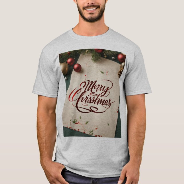 Mens New look Weihnachts-Hemden T-Shirt (Vorderseite)