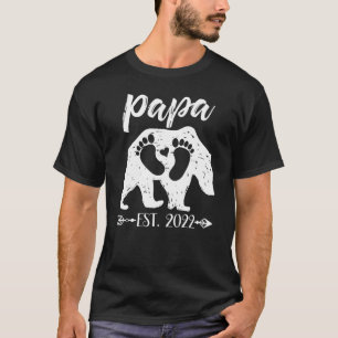 Mens New Papa Vater Grandpa Bear Est 2022 Baby Ann T-Shirt