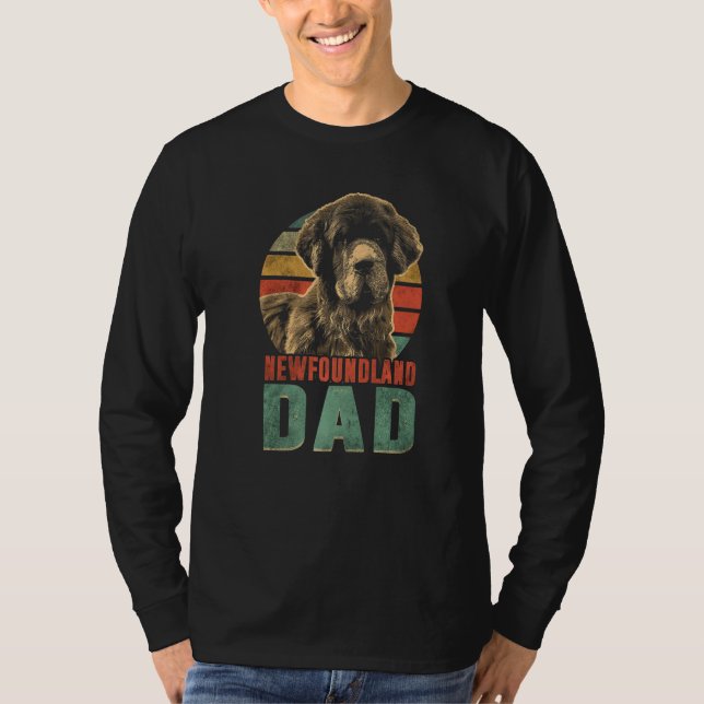 Mens Newfie Dog Newfoundland Dad  3 T-Shirt (Vorderseite)