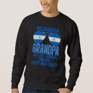Mens Nicaraguan Grandpa Nicaragua Flag Sonnenbrill Sweatshirt