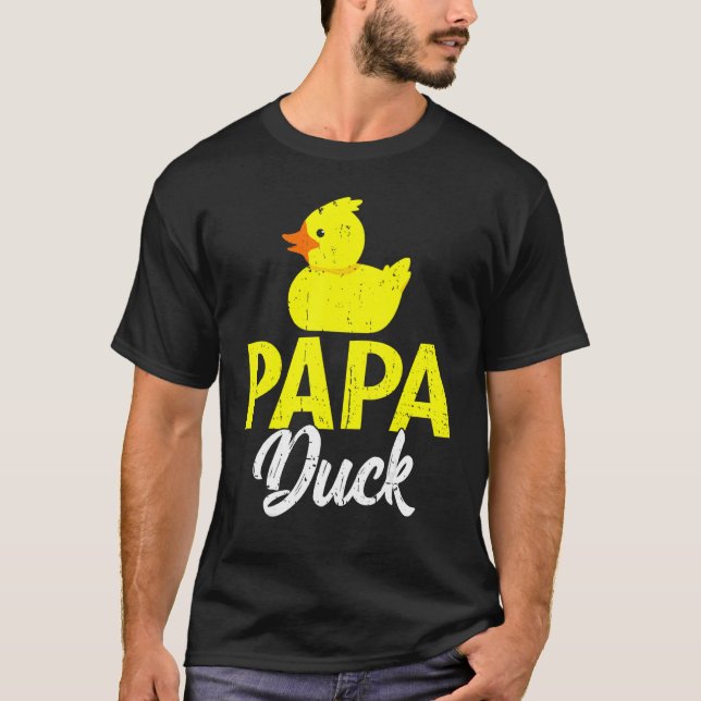 Mens Niedlich Duckling Duckies Papa Duck Father's  T-Shirt (Vorderseite)
