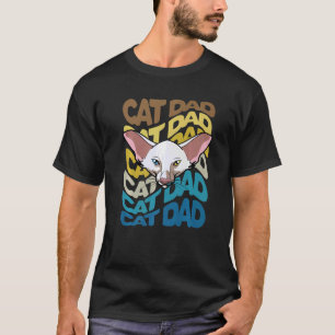 Mens Niedlich Oriental Kurzhaarkatze Vater Retro V T-Shirt