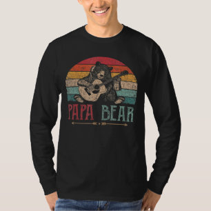 Mens Niedlich Papa Bär Vintag Vatertag Retro Vater T-Shirt