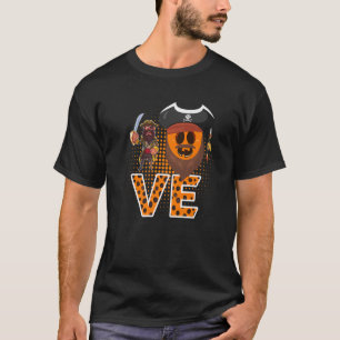 Mens Niedlich Pumpkin Pirate mit hübschem Ausdruck T-Shirt