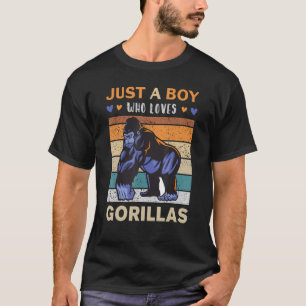 Mens Niedliche Gorilla Kostüme Affen nur ein Junge T-Shirt