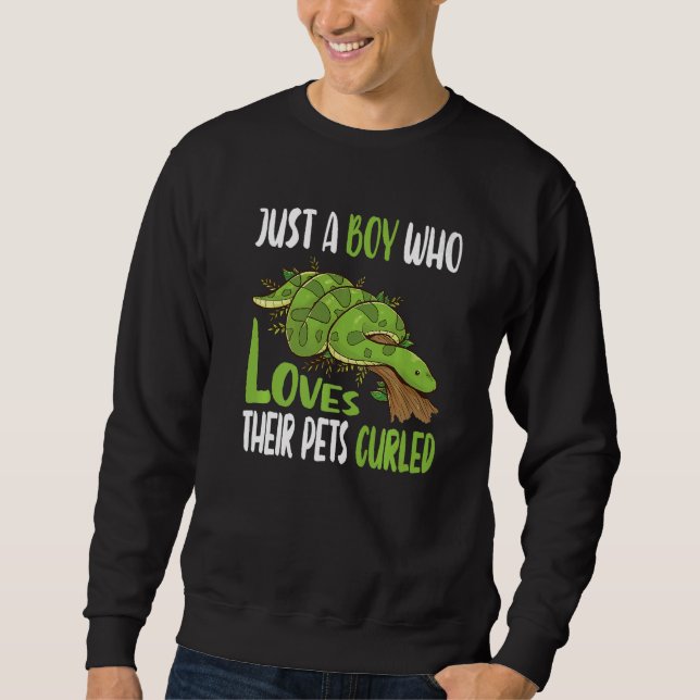Mens Noodle Reptile For Ball Python Herpetologist Sweatshirt (Vorderseite)