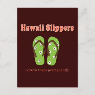 Mens Novelty Slippers Postkarte
