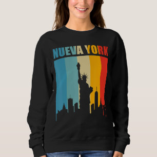 Mens Nueva York Spanish New York Retro Style Vinta Sweatshirt
