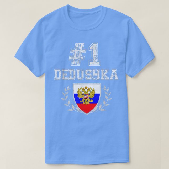Mens Number One Dedushka Russischer Großvater  T-Shirt (Design vorne)