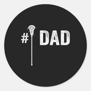 Mens Number One Lacrosse Vater Runder Aufkleber