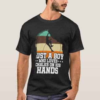 Mens nur ein Junge, der Lieben Chalks an den Hände T-Shirt
