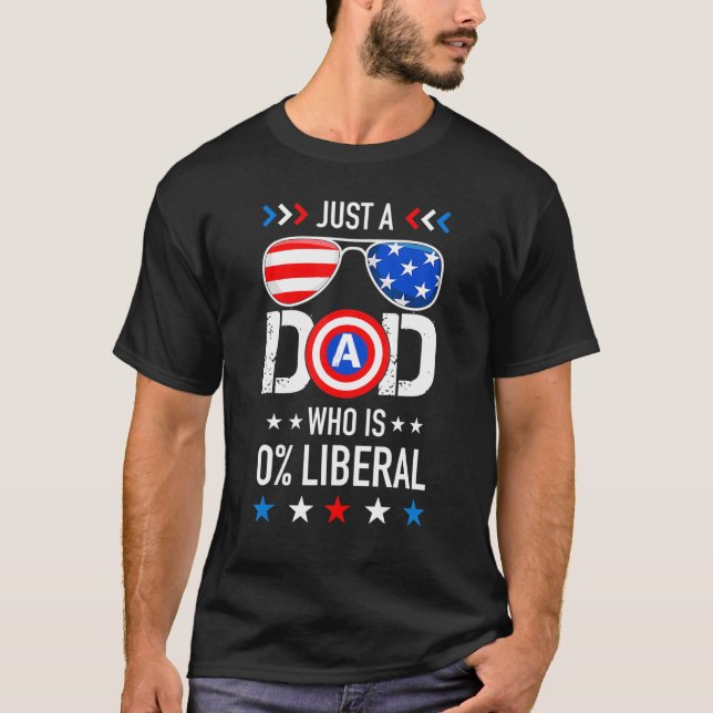 Mens nur ein Vater, der 0 liberaler amerikanischer T-Shirt (Vorderseite)