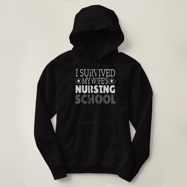 Mens Nursing Abschluss Zitat, ich überlebte die Eh Hoodie (Design vorne)