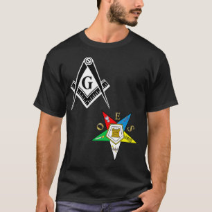 Mens OES Mason Split Long T  Masonic Eastern Tee