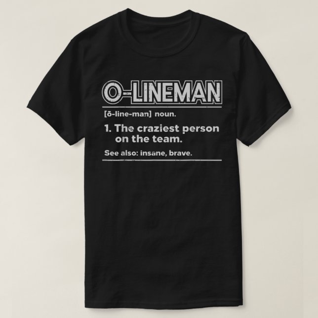 Mens Offensive O Lineman Definition Football Funny T-Shirt (Design vorne)