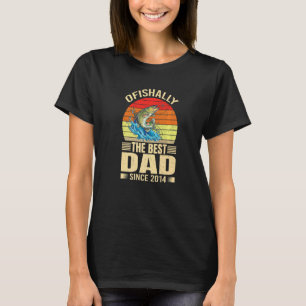 Mens Ofishally der beste Vater seit 2014 Fisher Fa T-Shirt