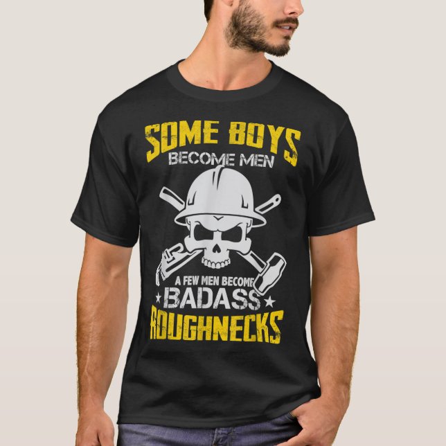 Mens Oil Rider Worker Badass Roughneck Oilfield Wo T-Shirt (Vorderseite)