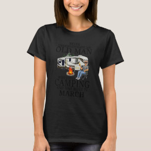 Mens Old Man Camping Trailer Camper Caravan Motorh T-Shirt