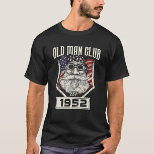 Mens Old Man Club Geboren 1952 67. Geburtstag T Fe T-Shirt