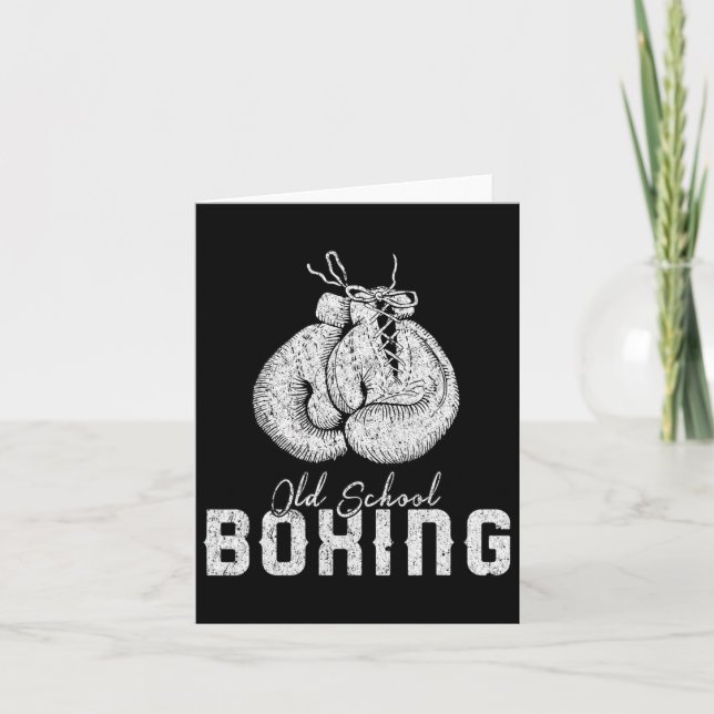 Mens Old School Boxing Clic Kämpfe Karte (Vorderseite)