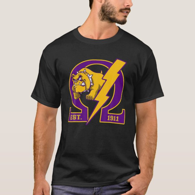 Mens Omega-1911 Da Bruhz Bulldog Psi-Phi Ques T-Shirt (Vorderseite)