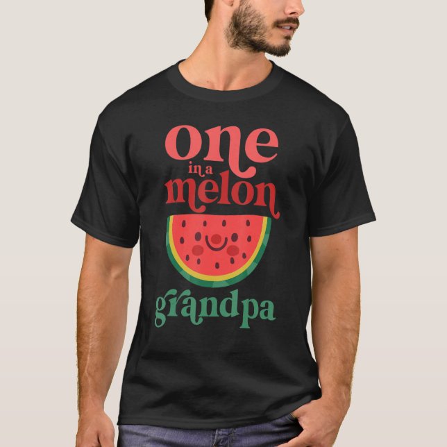 Mens one in melon Grandpa Niedliches Wassermelone T-Shirt (Vorderseite)