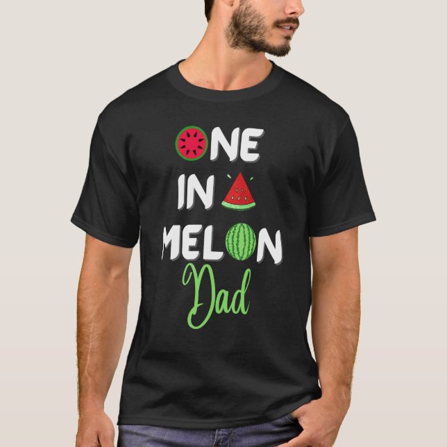 Mens one in melon Vater Spaß exotische tropische W T-Shirt (Vorderseite)