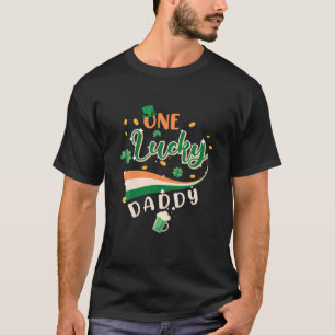 Mens One Lucky Daddy St Patrick's Day Rainbow Funn T-Shirt