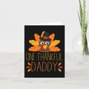 Mens One Thankful Daddy Türkei Erntedank Fall Karte