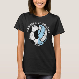 Mens Opa der Baller Fußball-Volleyball-Großmutter T-Shirt