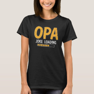 Mens Opa Joke Loading Bitte warten Spaß Daddy Fath T-Shirt