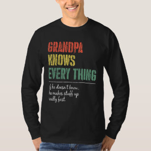 Mens Opa kennt alles 60. Vatertag T-Shirt