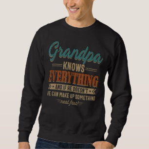 Mens Opa kennt alles Großvater 60. für Fa. Sweatshirt