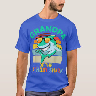 Mens Opa Matching Family Shark Geburtstag T-Shirt