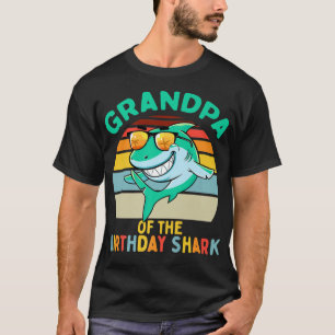 Mens Opa Matching Family Shark Geburtstag T-Shirt