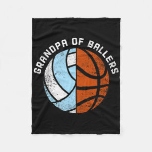 Mens Opa of Byllers Fun Volleybyll Bysketbyll Fleecedecke