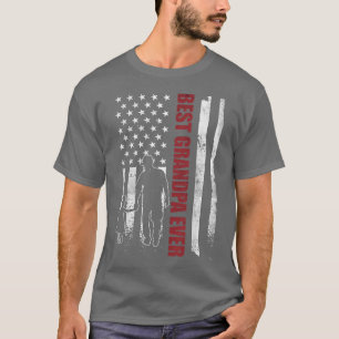 Mens Opa und Großtochter US-Flagge Großvater T-Shirt