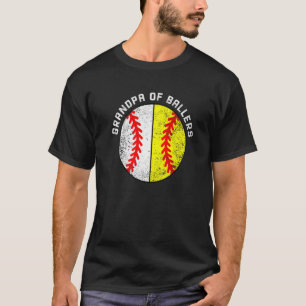 Mens Opa von Ballern Baseball Softball Großvater T-Shirt