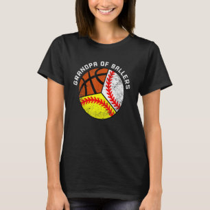 Mens Opa von Ballern Baseball Softball-Korb T-Shirt