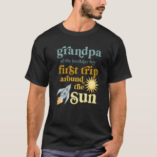 Mens Opa Weltraum 1. Geburtstag Erste Reise A T-Shirt