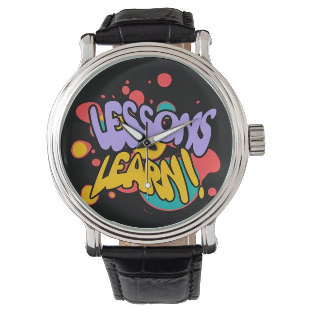 MEN'S PAINT SPLASH LESSONS LEARN SILVER EWATCH  ARMBANDUHR (Vorderseite)