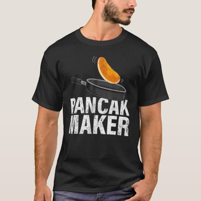 Mens Pancake Maker Frühstück Fath T-Shirt (Vorderseite)