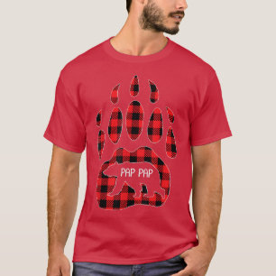 Mens Pap Pap Bear Red Buffalo Pap Pap Matchi T-Shirt