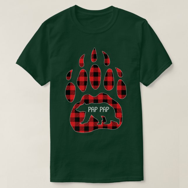 Mens Pap Pap Bear Red Buffalo Pap Pap Matchi T-Shirt (Design vorne)